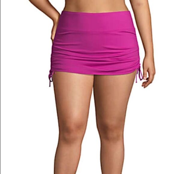 Land’s End Plus Standard size adjust swim skirt bathing suit rose violet Various - Picture 4 of 6
